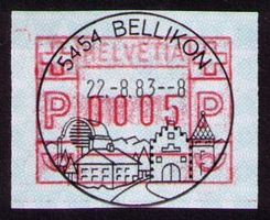ATM 6_5454 BELLIKON_22.8.83_Werbestempel K917_ERSTTAG !