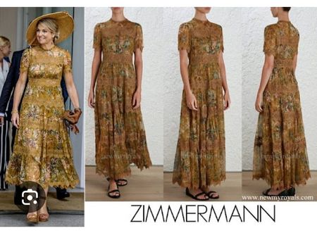 Floral Brown Midi Dress