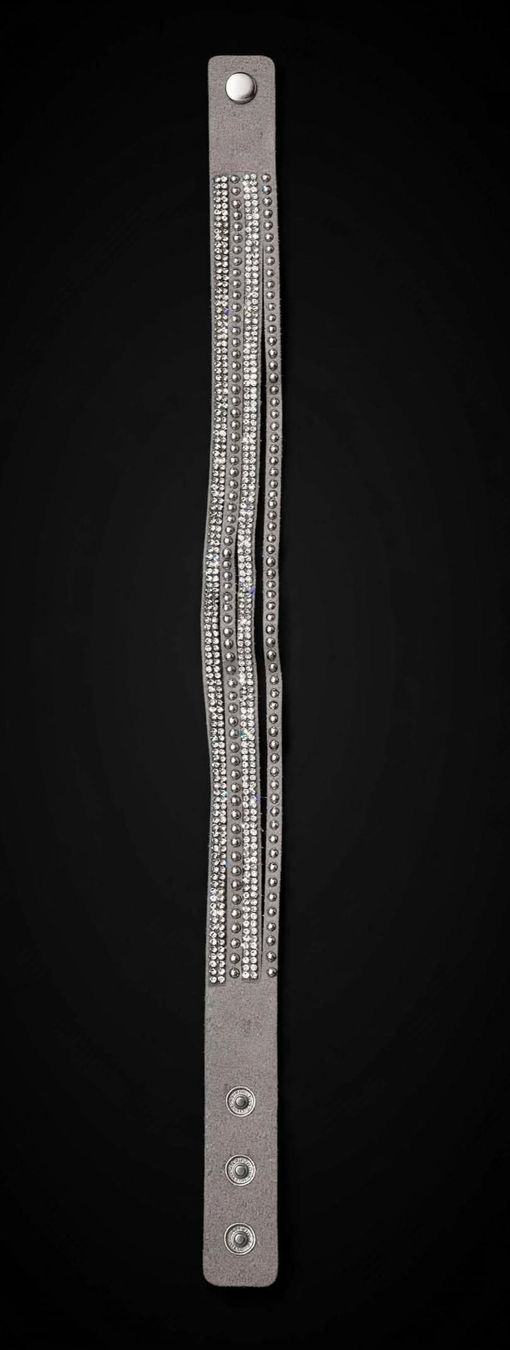 Armbänder & -reifen: Bracciale versatile grigio con strass e borchie – Neu (gemäss Beschreibung) aus Giubiasco von Stefaniav 4