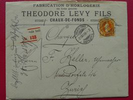 1899: 66D wunderschön entwertet auf BRIEF: CHAUX-DE-FONDS!