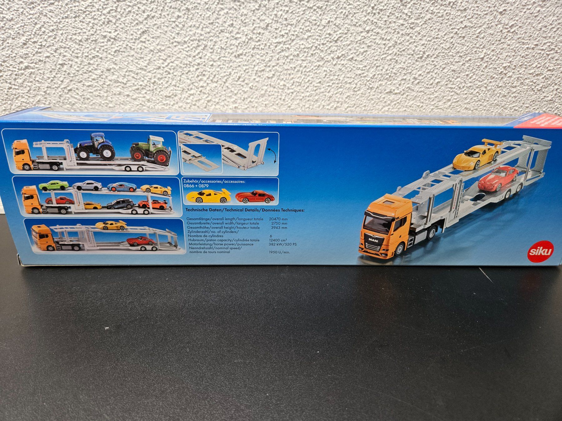 Siku Giocattoli: Neu - Siku - 3944 - MAN Autotransporter – Nuovo e nell'imballaggio originale da Dagmersellen venduto da Jarsetz_Restposten 1
