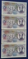 4 X 20FRANKEN NOTE TYP GENERAL DUFOUR BANKFRISCH JAHR 1976-1