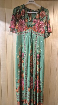 Robe taille 36 neuve, imprimé vert et rose