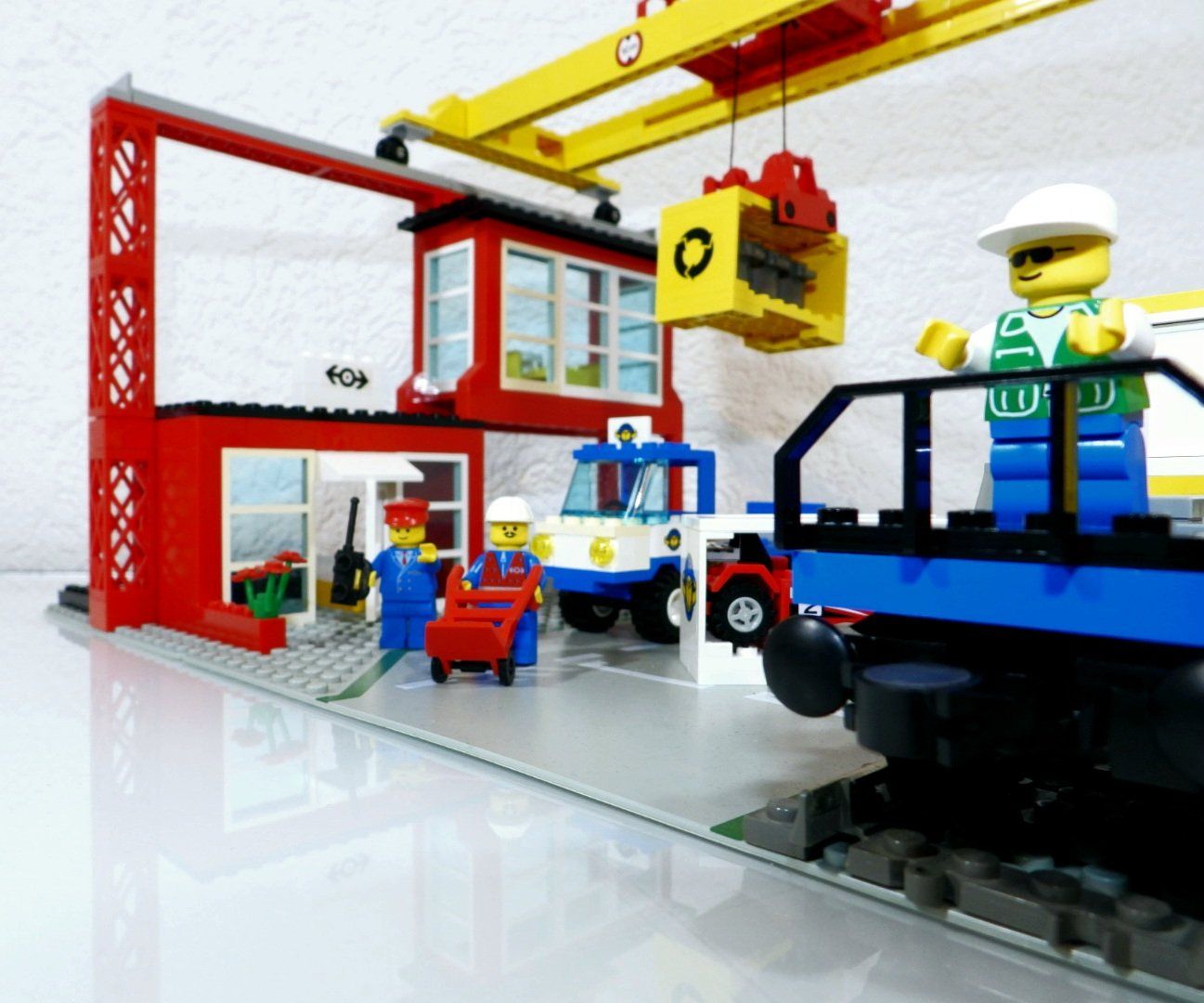 Lego Baukästen: LEGO 9 VOLT EISENBAHN 4555 VERLADESTATION MIT WAGON – Gebraucht aus Turbenthal von Ddanuh 5