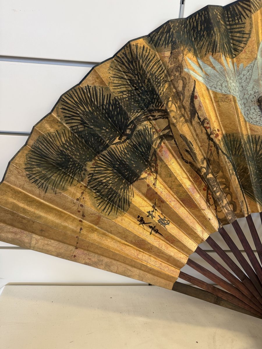 Alle Dekorationen: Éventail asiatique géant, signé – Gebraucht aus montreux von Always-Good 1
