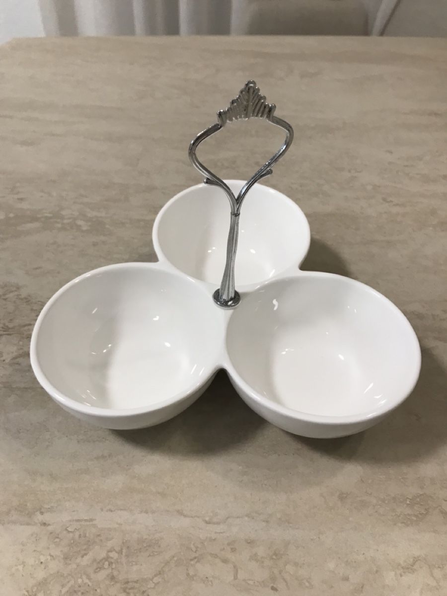 Ciotole: Schönes Vintage Dipschälchen/Servierschale, Weiss – Usato da Dübendorf venduto da nela123 4