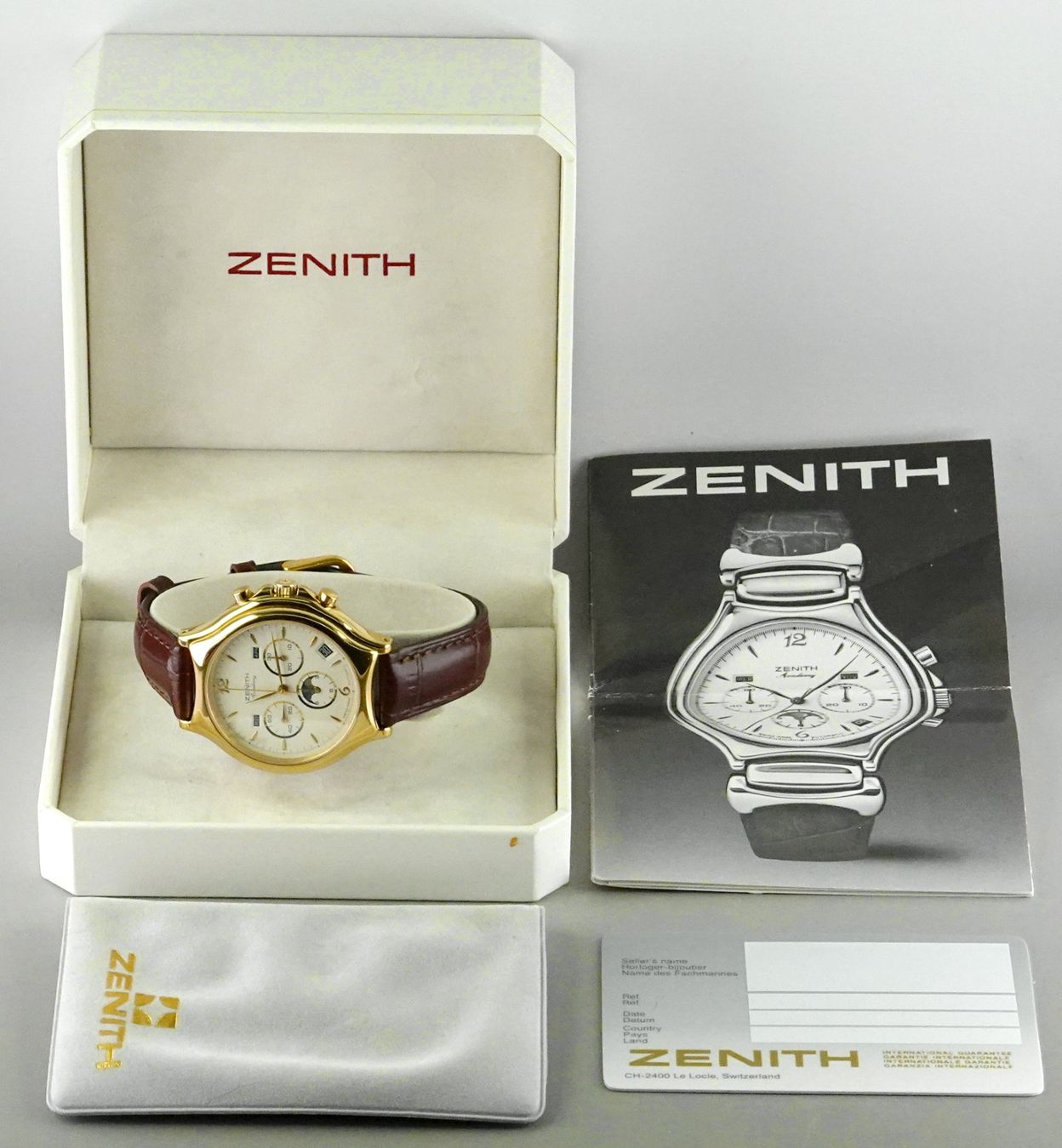 Zenith Orologi: Zenith Academy Automatic Chronograph mit Vollkalender – Usato da Meilen venduto da Anonymous3 4