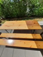 Festbankgarnitur, Tisch mit 2 Bänken 220 cm
