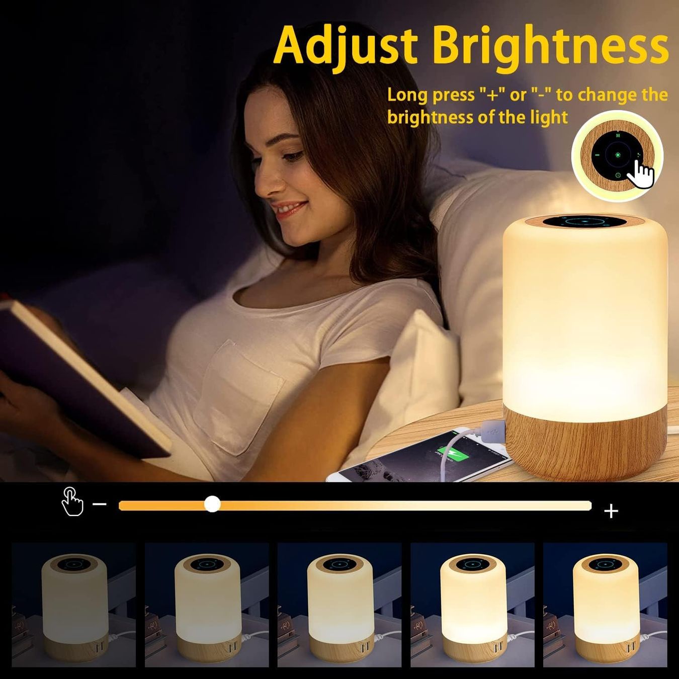 Lampade: Nachttischlampe mit 4 USB Ladeanschluss – Nuovo e nell'imballaggio originale da Nuglar venduto da SaleRitter 4