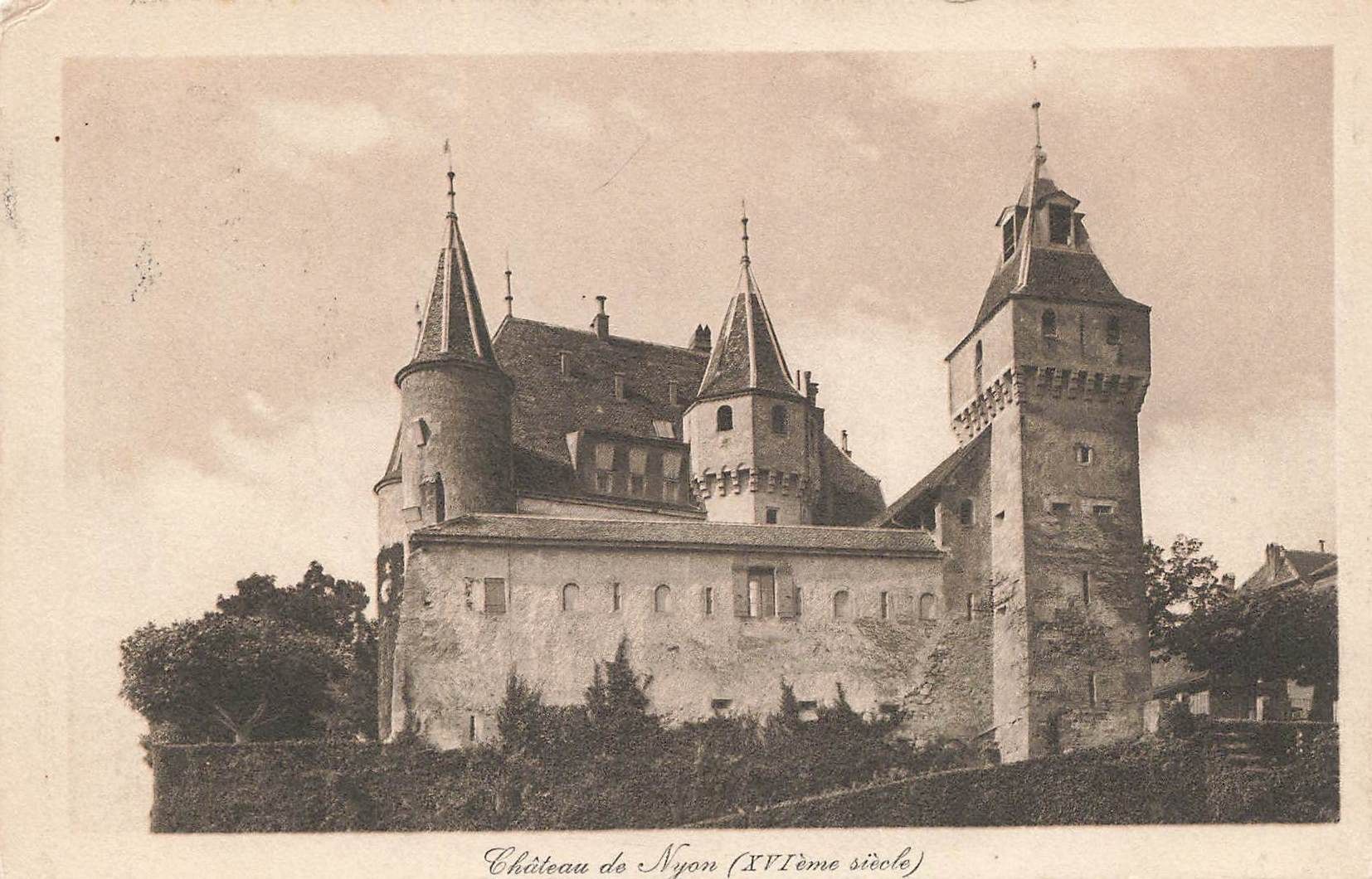 Cartoline postali: Nyon schloss – Usato da Biasca venduto da Blenio71