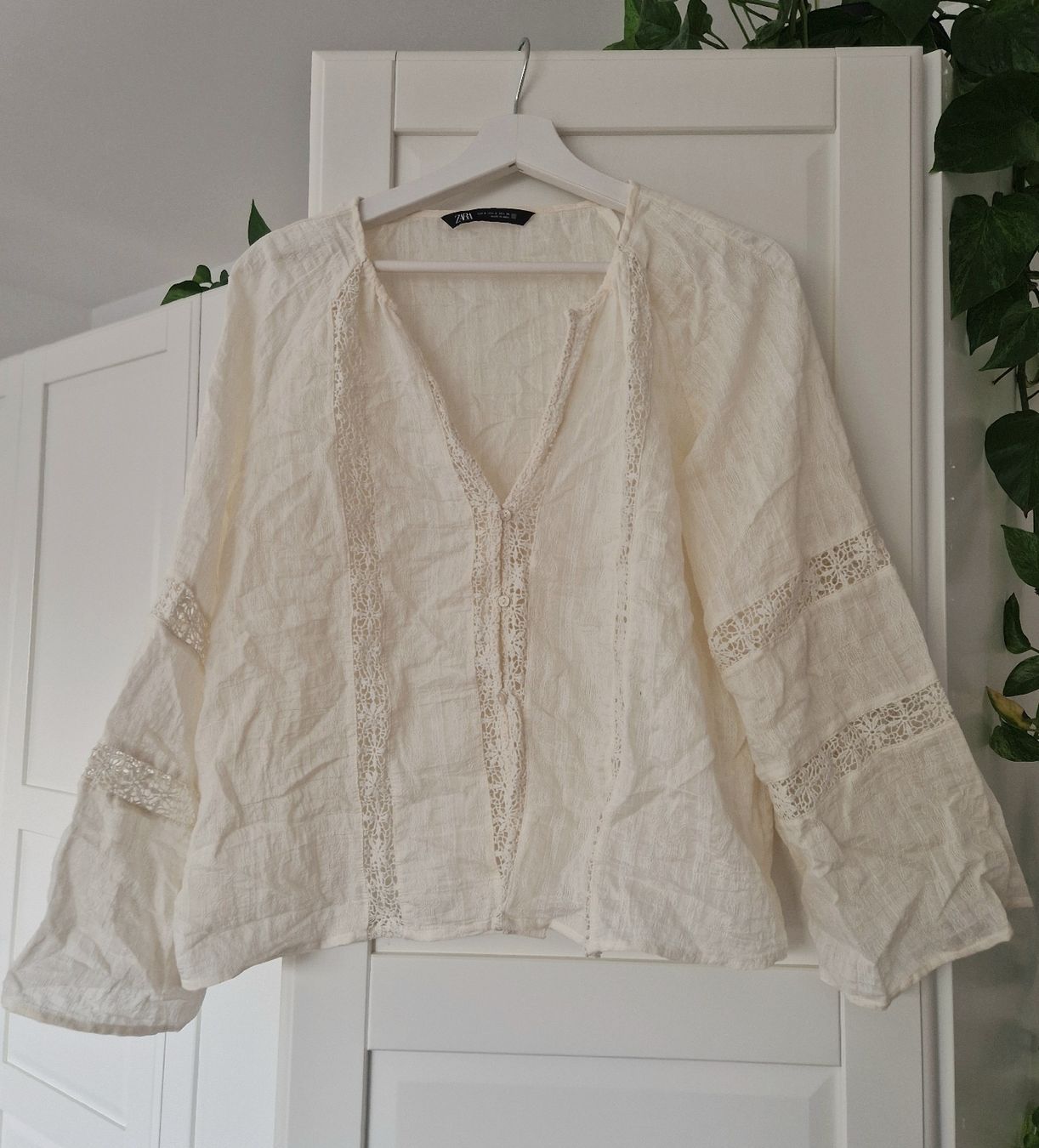 Zara Blusen: Zara - Bohoo Bluse in cremeweiss, Gr. S – Gebraucht aus Fislisbach von mgr_yy8b