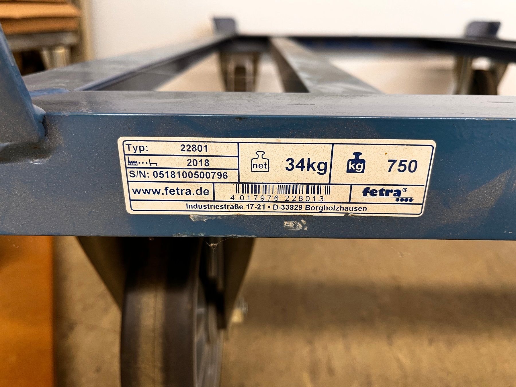 Pallets: Euro-Paletten- Wagen " fetra " – Usato da Münchwilen TG venduto da Benma 2