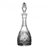 Weinkaraffe Kristall 1000ml Schleuderstern, transparent