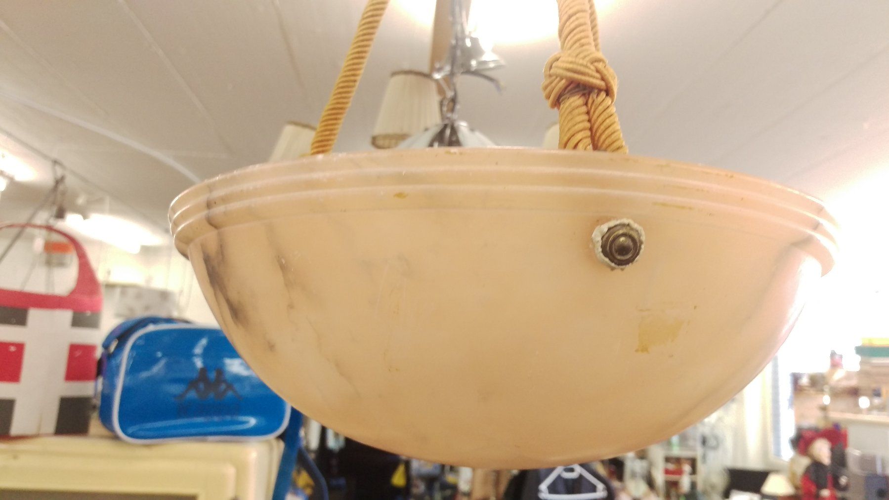 Kronleuchter & Deckenlampen: Alabaster Deckenlampe antik – Gebraucht aus Suhr von Brocki-Suhr 1