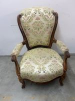 antiker Armsessel  Louis Philippe Stil Nussbaum ca. um 1880