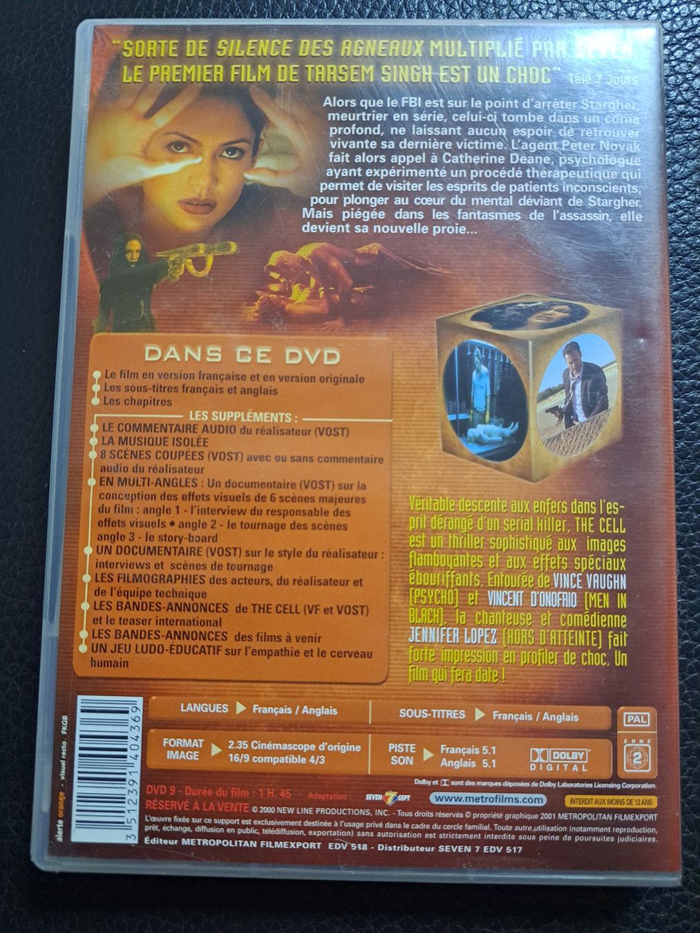 Alle DVDs: Film DVD The Cell – Gebraucht aus Marly von mic_7k82 1
