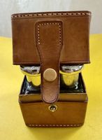 Vintage Reise Parfum Set Leder Etui 3 Glasflakons