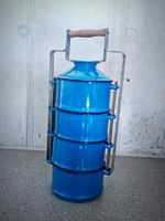 Vintage Emaille Take-Away 60er Jahre Essensträger