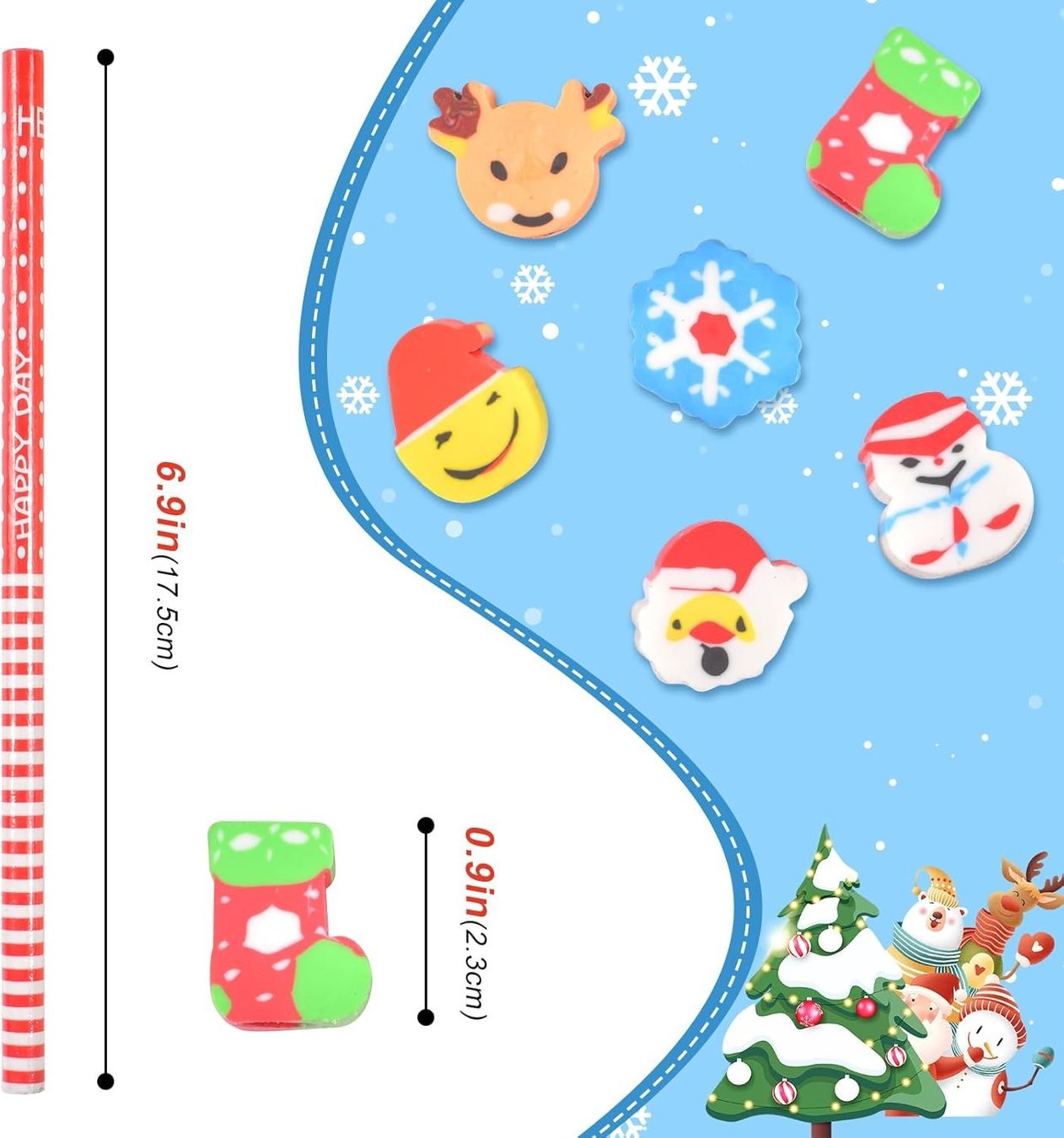 Bleistifte, Farbstifte & Kreide: Weihnachtsstifte mit Radiergummi, 32 Stück – Neu und originalverpackt aus Rorschach von charlotte1964 2