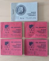 5 Briefmarkenheftchen Pro Juventute 1x1953/2x1954/2x1955