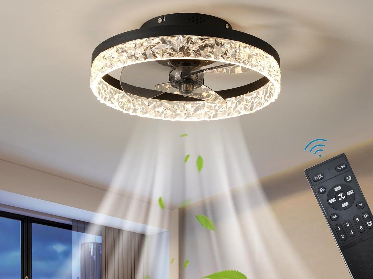 Lampadari & plafoniere: Deckenleuchte LED 40cm mit Ventilator, Deckenventilator – Nuovo e nell'imballaggio originale da Zürich venduto da MueDes