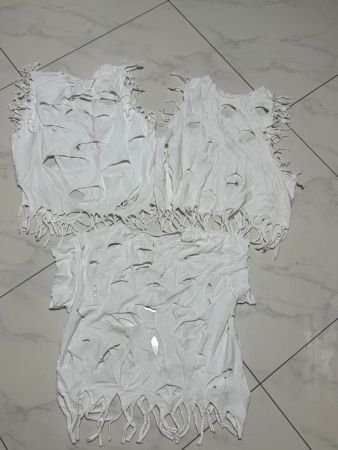 3 T-Shirts weiss Gr. L, halloween kostüm