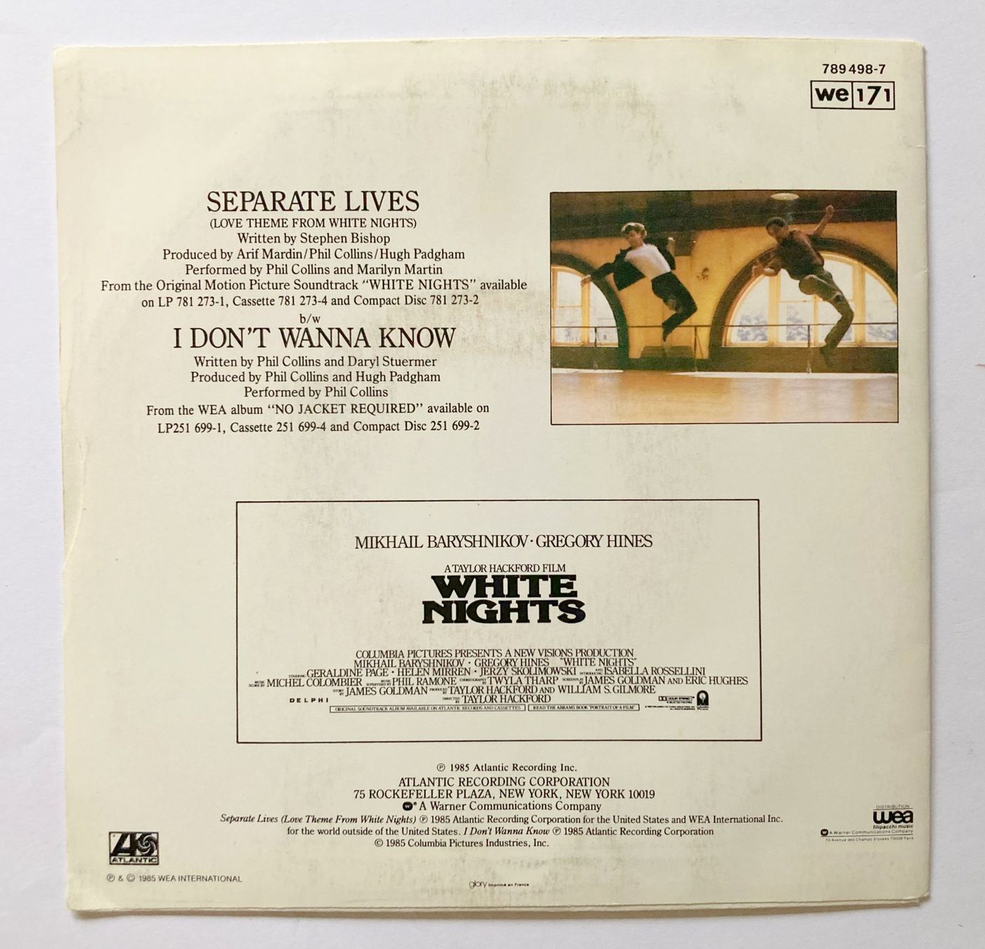 Vinyles: PHIL COLLINS - SEPARATE LIVES – D'occasion à Bottens par hotter-than-hell 1