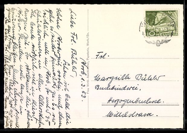 Cartoline postali: AK Worb, Haushaltungsschule – Usato da Berlin venduto da bartko-reher 1
