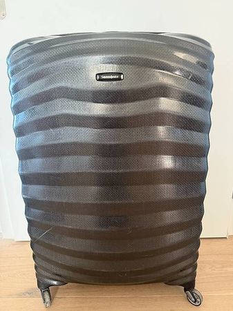 Koffer - Large Samsonite Hardshell Suitcase  Black  4 Wheels
