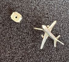 Flugzeug Ohrstecker Silber