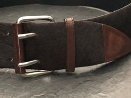 Windsor Gürtel - braun - Kuhfell braun - 95 cm - NEU