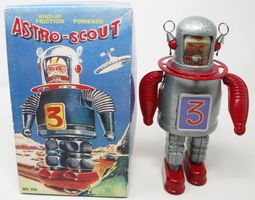 🤖  Aufziehbarer Blechroboter ASTRO-SCOUT  🤖💫