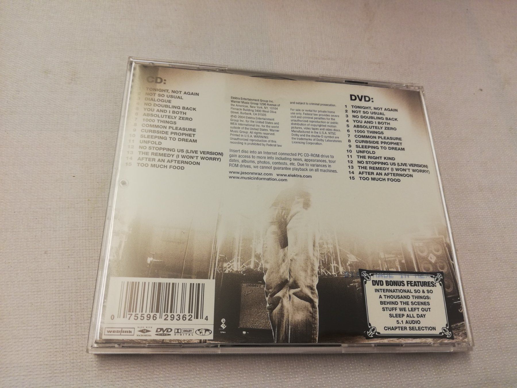 CDs: JASON MRAZ LIVE - AT THE EAGLES BALLROOM – Gebraucht aus Bern von Vinylsound.ch 1