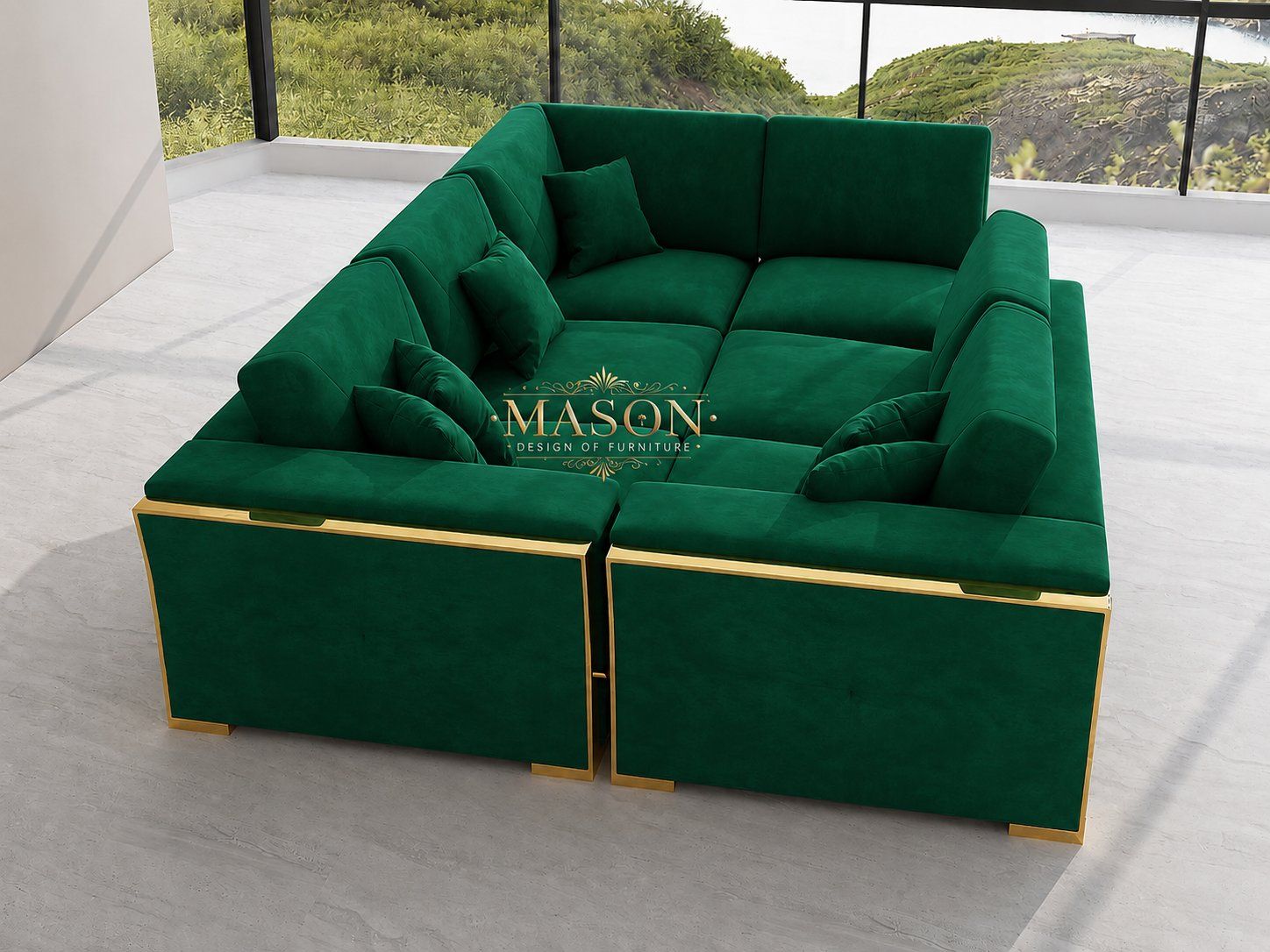 Sofas: XL Modul Ecksofa Wohnlandschaft "Veluto Emerald" Samt Grün – Neuf avec emballage d'origine à Kreuzlingen par DealBlitz 2