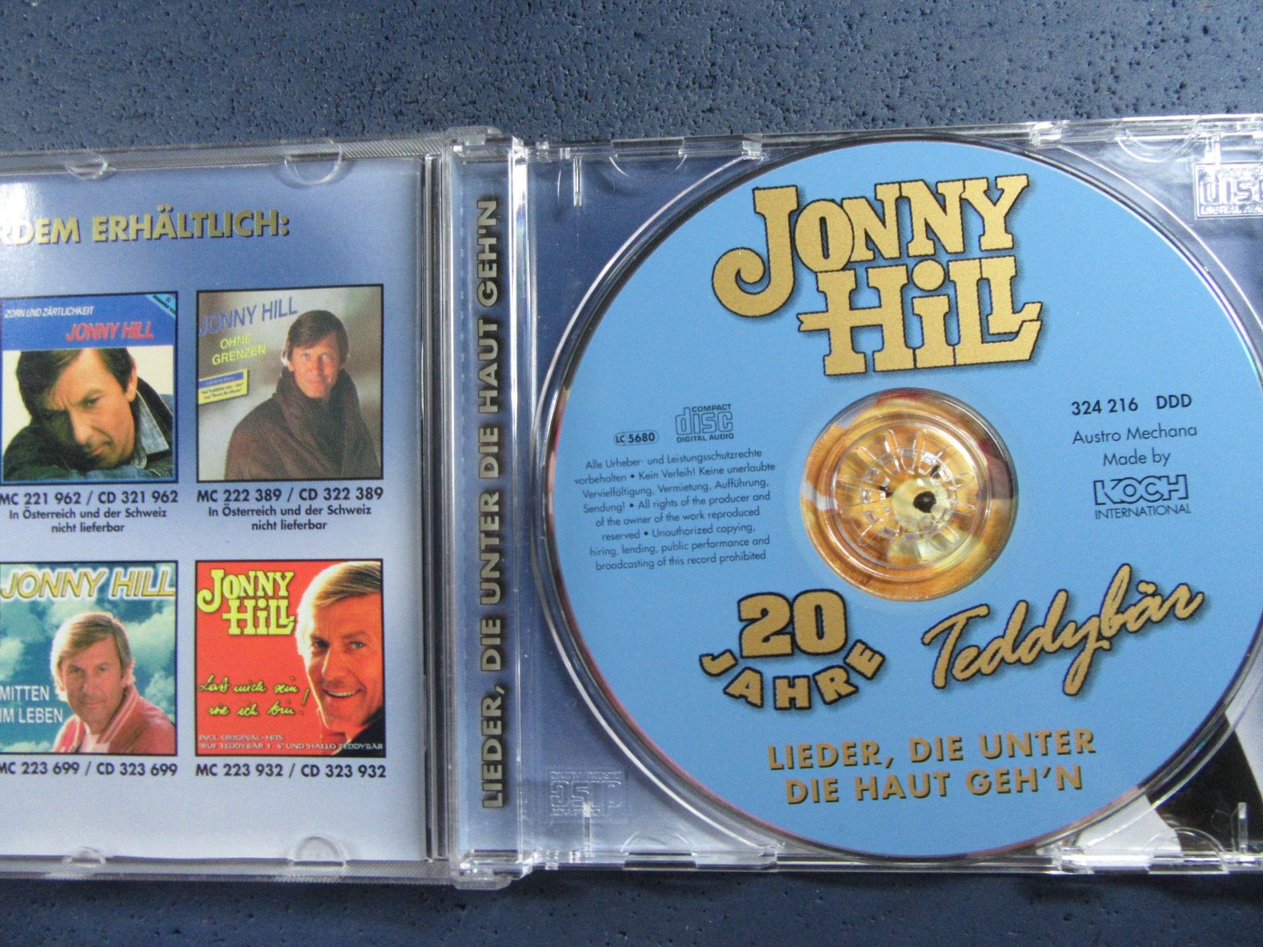 CD: JONNY HILL CD 20JAHRE " TEDDYBÄR " – Usato da Ettingen venduto da Hausi4711 2