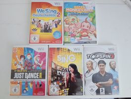 5x Nintendo Wii Spiele top Zustand 