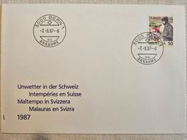 Unwetter in der Schweiz 1987, Ersttagsbrief