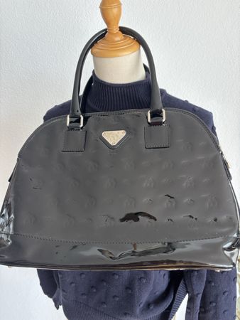 Maison Mollerus Tasche Lackleder schwarz