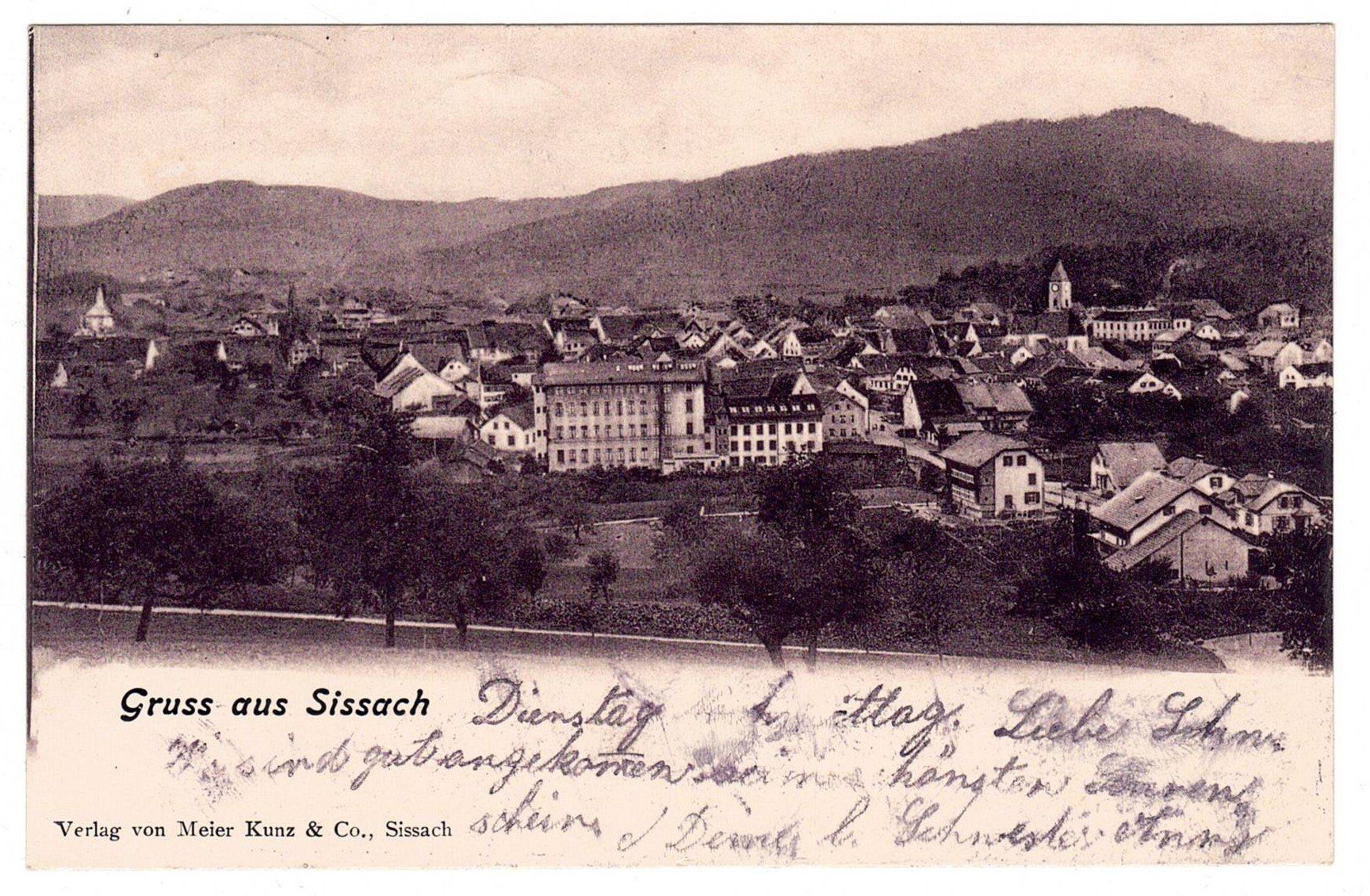 Cartoline postali: 1902 Sissach – Usato da Kreuzlingen venduto da Koi4