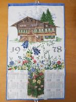 1978 Kalender Geschirrtuch von ALBA Baumwolle
