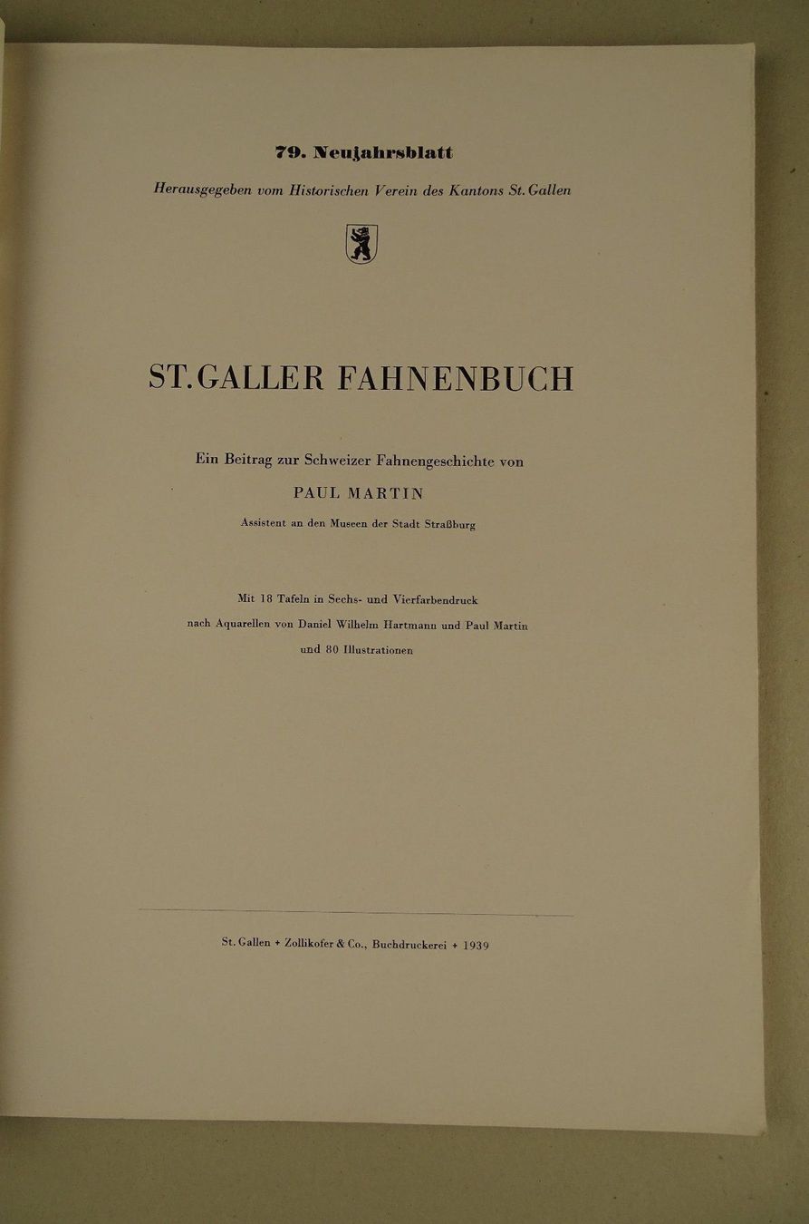 Libri: ST. GALLER FAHNENBUCH 1939 – Usato da Grüningen venduto da Kartensammler 2