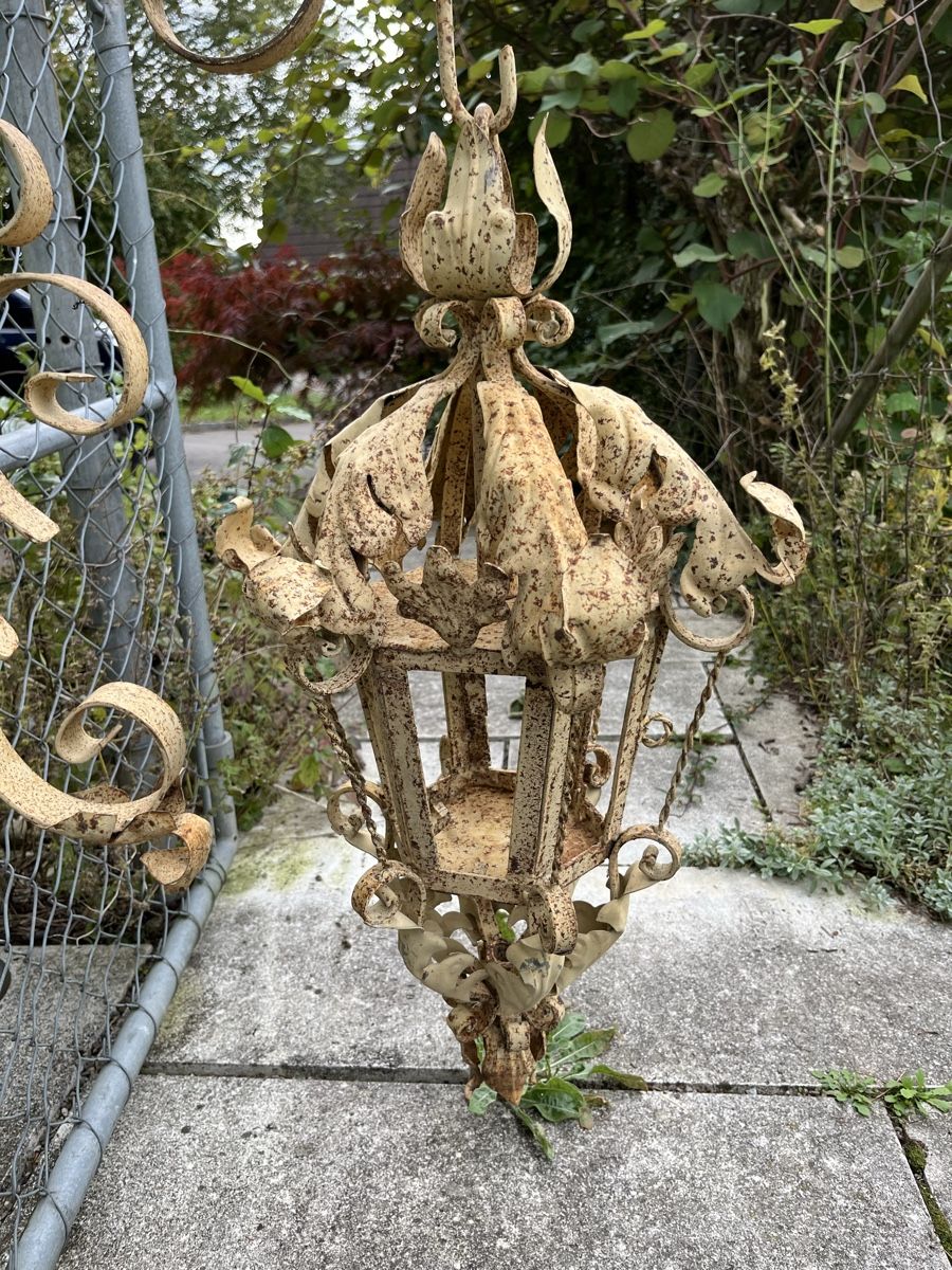 Lampade: Antike Aussenlampe/ Wandlampe mit Halterung, ca 1950 – Usato da Buchs ZH venduto da JPK7 2