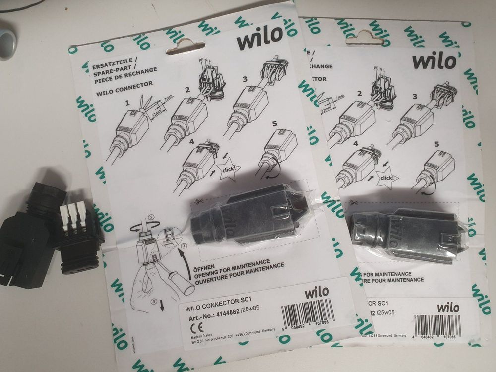 Wilo Connector SC1 4144582 25w05 Gerader Stecker Logafix (Neu und ...