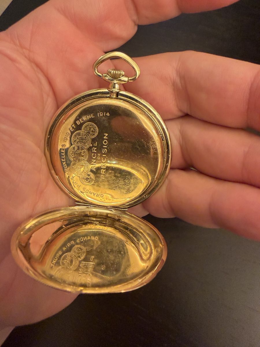 Cyma Orologi: Cyma Taschenuhr 1910 Gold – Usato da Winterthur venduto da Af1976 1