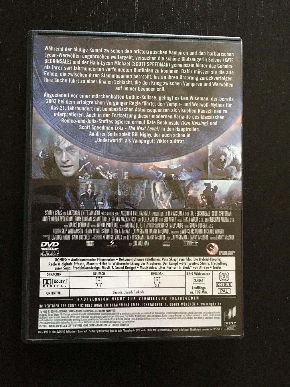 Alle DVDs: DVD UNDERWORLD Evolution – Gebraucht aus Regensdorf von scheissspiel 1