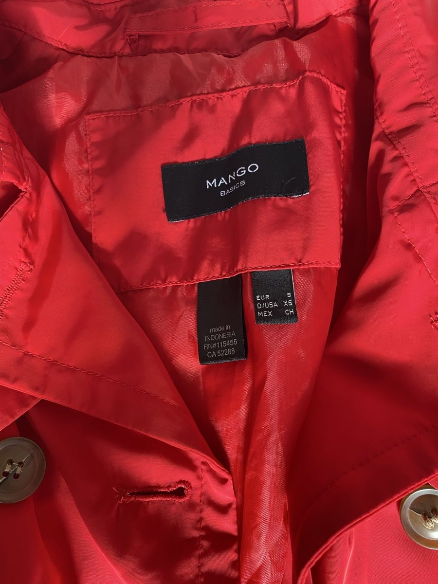 Mango Cappotti: Trench Mango Basics Rouge Taille S - Idéal mi-saison! – Usato da geneve venduto da cey_5ywd 1