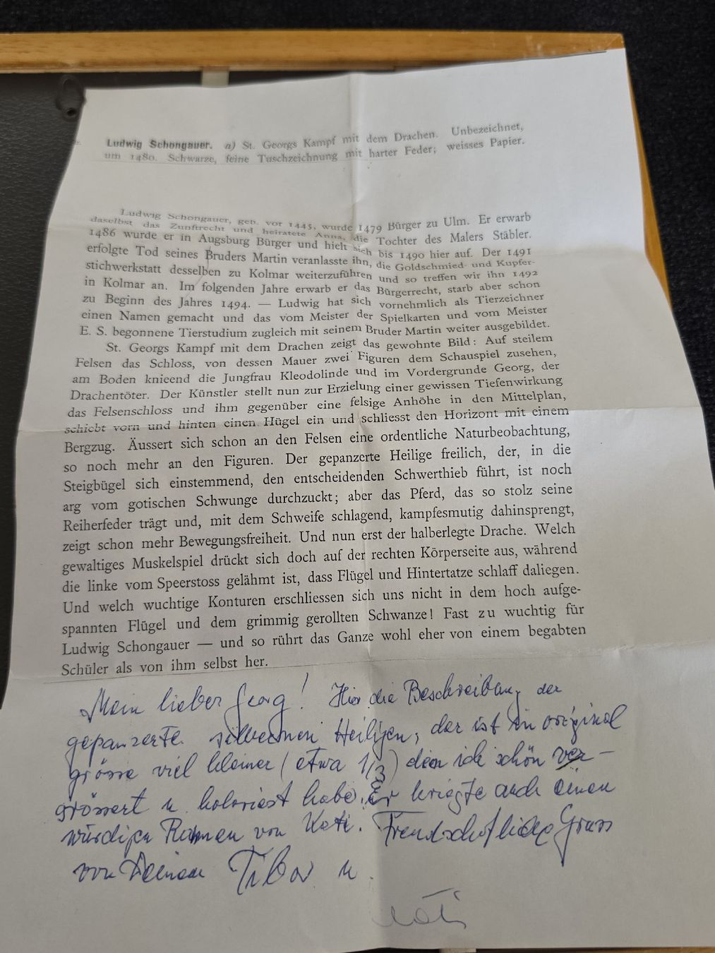Foto & Immagini: Bilderrahmen mit Farblithographie St. Georg Kampf gegen Drac – Usato da Mettlen venduto da elios0888 9