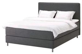Bezug Skiftebo (dunkelgrau) für Boxspringbett von Ikea 180cm