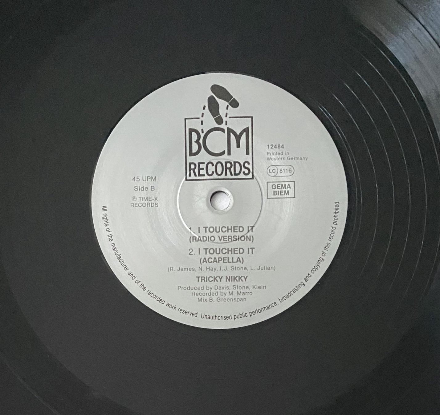 Dischi in vinile: Tricky Nikki, I Touched It (Breakbeat) – Usato da Flums venduto da Empe1 3