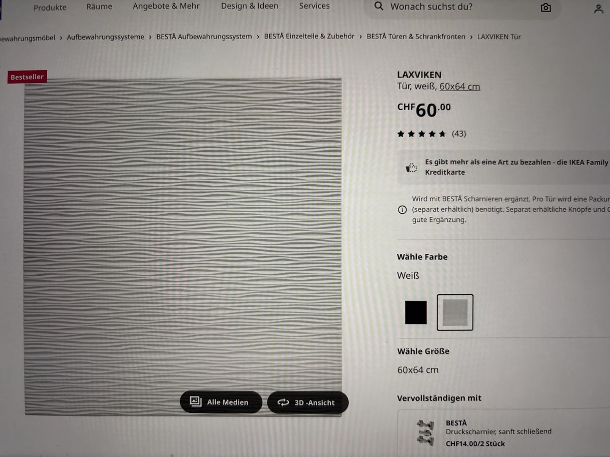 Ikea Porte: Laxviken Ikea Besta Tür und Schubladenfront – Usato da Gerlafingen venduto da Marcryter 3